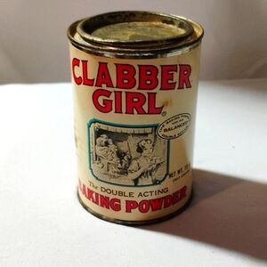 Vintage antique Clabber girl baking powder full with price tags still on